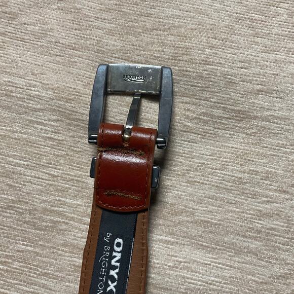 Brighton onyx belt size 32 leather vintage excellent condition - Picture 3 of 7